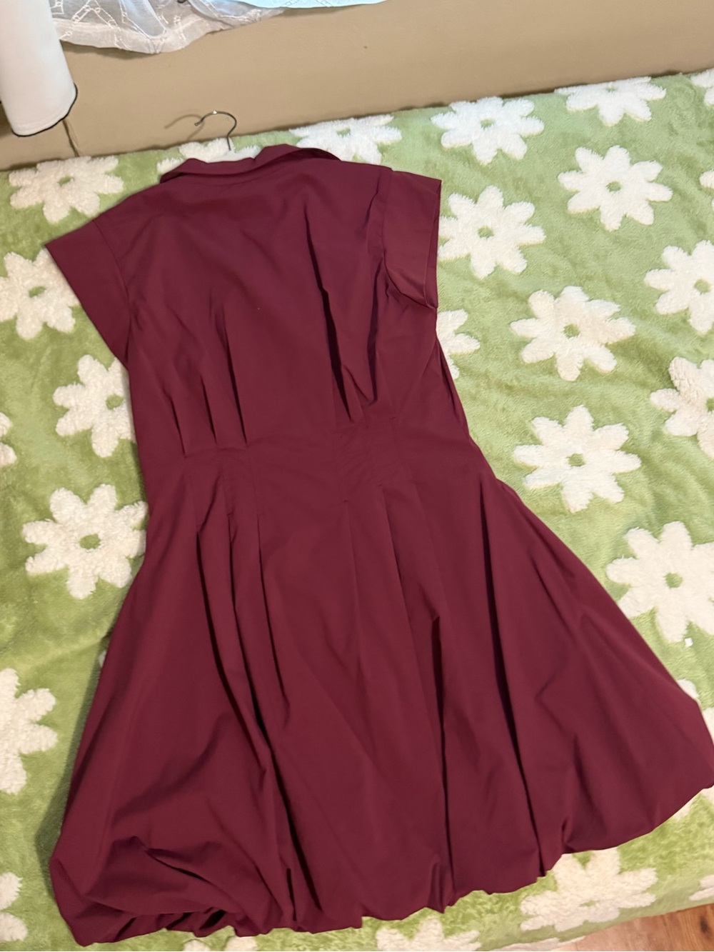 Steve Madden Wine-Red Collared Zip bubble dress - Picture 2 of 3